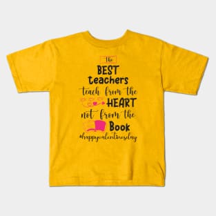 Funny Teachers Quote Teaching is a work of heart, Cool Valentines Day for Teachers Couple Kids T-Shirt